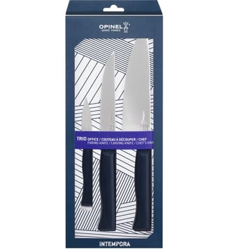 Coffret trio Intempora ii inox - Opinel - Acier et noir