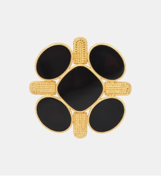 Broche ronde   - Ashanti - Satellite - Noir