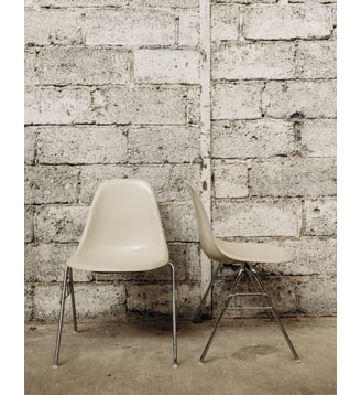 Chaise en métal Diana N°273- Produit chiné - Debongout - Beige
