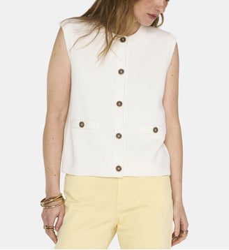Gilet Sans Manches En Coton Pierro - Maison 123 - Écru