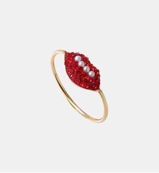 Bague kuchi lips - Caroline Najman - Rouge