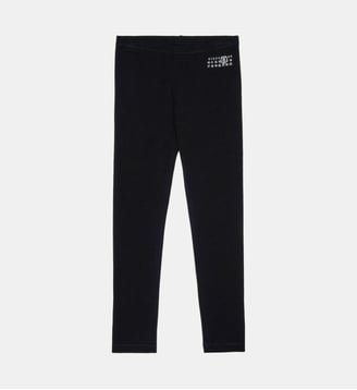 Leggings en jersey extensible avec logo Numeric - MM6 Maison Margiela - Noir