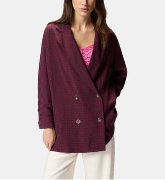 Veste croisée à motif cravate - Pinko - Bordeaux