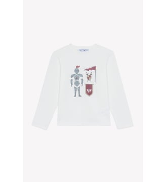 T-shirt - Bordeaux coton imprimé chevalier Tartine Et Chocolat