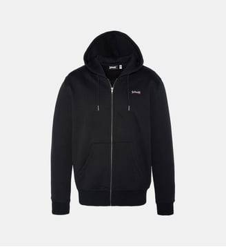 Sweatshirt zippé à capuche - Schott - Noir