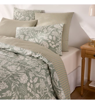 Housse de couette en coton - La Redoute Interieurs - Imprimé fond céladon