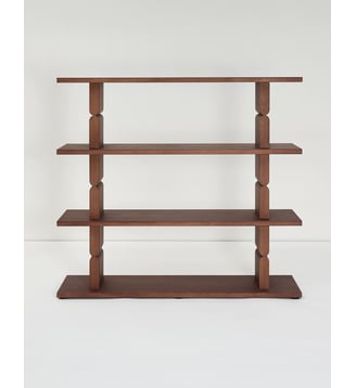 Bibliothèque en bois teinté noon - Nobodinoz - Noyer