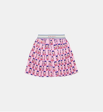 Jupe à motif avec logo - Marni - Pink