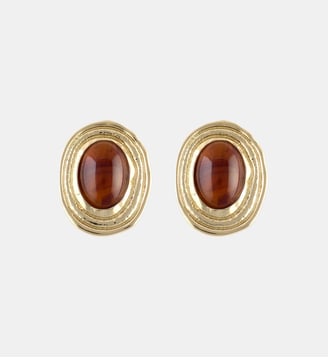 Boucles d'oreilles clips - ovales marron - Balaboosté - Marron