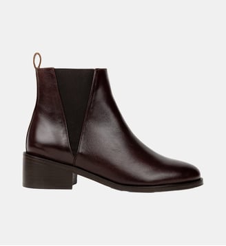 Boots Plates Camden Cuir - Bobbies - Marron foncé
