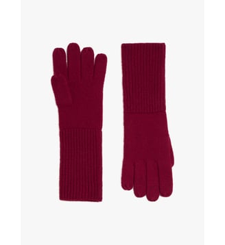 gants Jacky en cachemire - Agnès b. - Rouge andrinople
