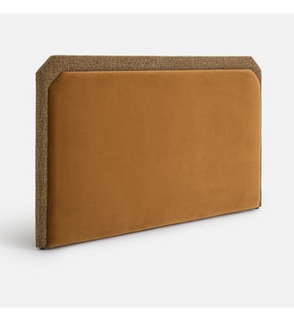 Tête de lit rembourrée, bi-matière - La Redoute Interieurs - Ocre