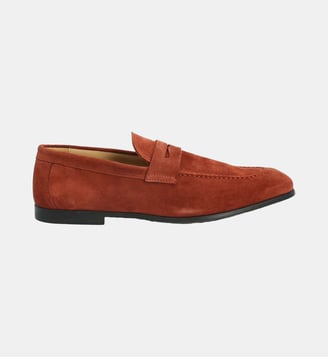 Mocassin orso - cuir velours - Colisée Paris - Rouge