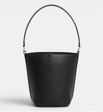 Petit sac seau Tennis Bliss en cuir - Lacoste - Noir