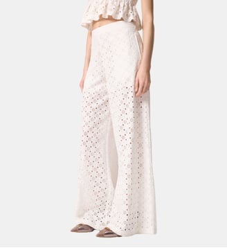 Pantalon à motif ajouré - Pinko - Blanc et blanche neige