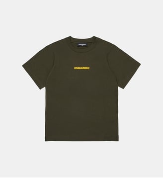 T-shirt avec logo en caoutchouc - Dsquared2 - Olive poussiéreuse