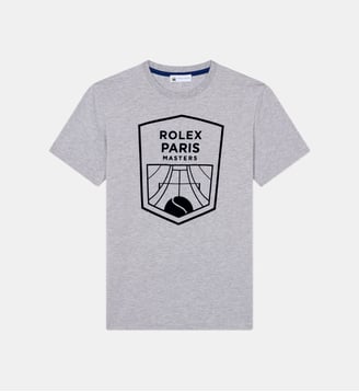 T-shirt coton Big Logo Rolex Paris Masters - Roland-Garros - Gris
