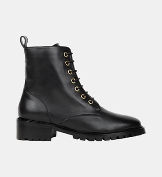 Boots Plates Lara Cuir d Agneau - Bobbies - Noir
