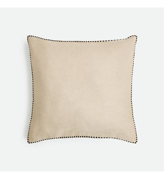 Housse de coussin unie, en lin - La Redoute Interieurs - Naturel