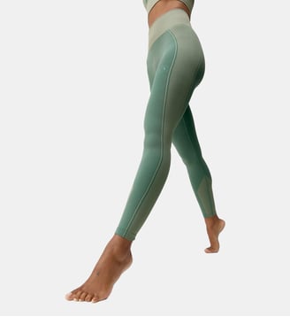 Legging de sport Buddha longueur longue taille haute - Born Living Yoga - Vert forêt terre