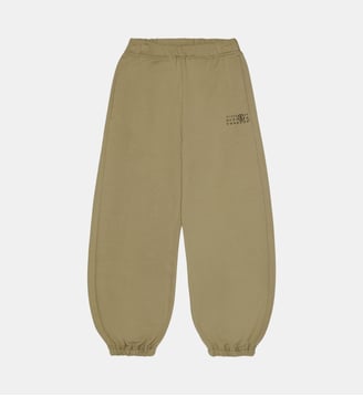 Pantalon en molleton avec logo - MM6 Maison Margiela - Vert olive foncé