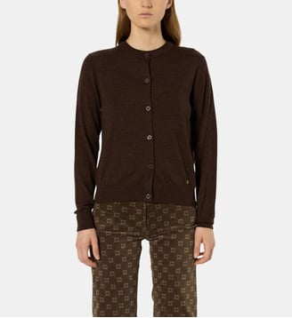 Gilet en laine mérinos fine - ESTELLE - Gerard Darel - Marron