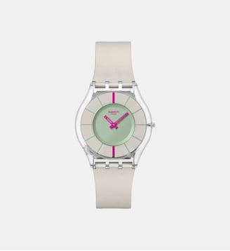Montre Essentials Vert, Beige SS08K124 - Swatch - Transparent