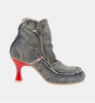 D-Woodstock - Bottes en denim à talon - Diesel - Bleu