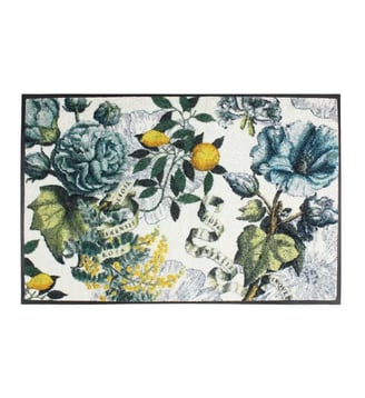 Tapis decor caoutchouc & nylon - Garnier Thiebaut - Écru