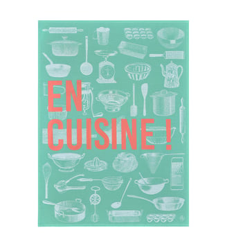 Torchon En Cuisine 100% coton - Le Jacquard Francais - Vert mint