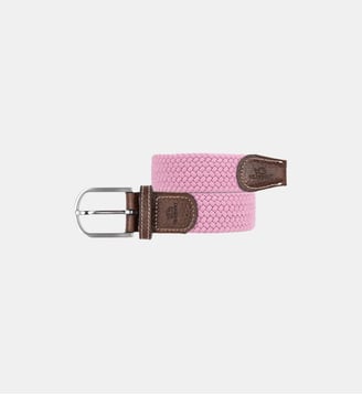 Ceinture tressée élastique unie - Billybelt - Rose