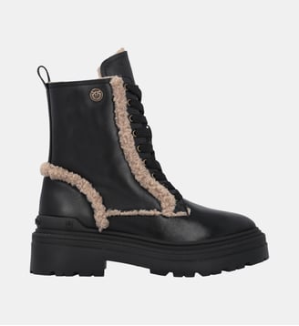 Bottines en fourrure synthétique - Pinko - Limousine noire