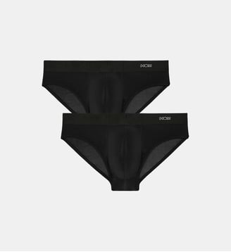 Lot de 2 mini-slips en polyamide - Hom - Noir