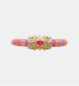 Bracelet perles tissées avec charm FELYNI - Hipanema - Rose