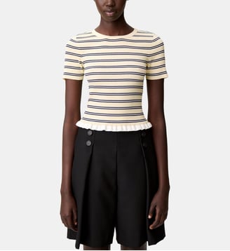 Top rayé volants - Claudie Pierlot - Multicolore