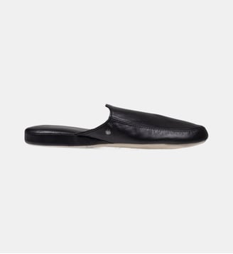 Chaussons Mules ultra confortables et léger en cuir - Isotoner - Noir