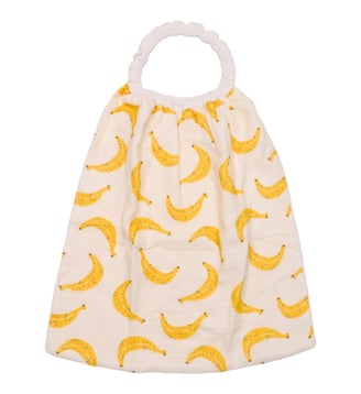 Serviette élastiquée en double gaze - BB & Co - Jaune