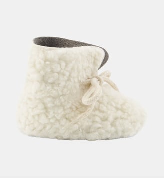 Chaussures -  coton imitation fourrure bouclée - Tartine Et Chocolat - Écru