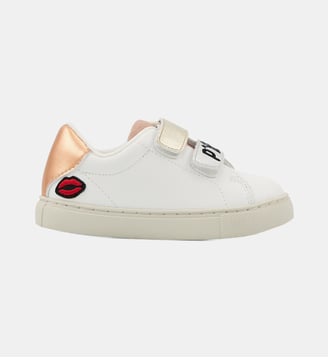 Baskets Enfant En Cuir Mini Edith P'tit Chou - Bons Baisers - Blanc