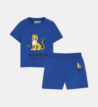 Ensemble t-shirt et bermuda - Kenzo Kids - Bleu royal