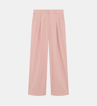 Pantalon à pinces en coton - BIBAIA - Pablo - Rose
