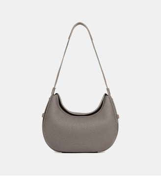 Petit sac besace Toro Ivy en cuir - Lancaster - Gris clair