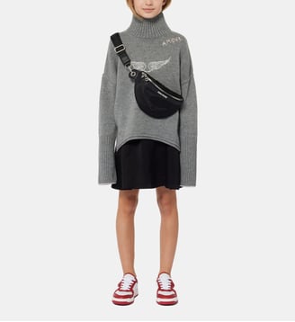 Pull à col montant - Zadig&Voltaire Kids - Gris chiné