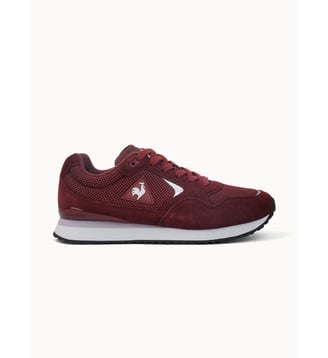 Sneakers retro-running en mesh et suede Solar - Le Coq Sportif - Hot chocolate