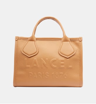 Sac cabas zippé S cuir - Lancel - Camel