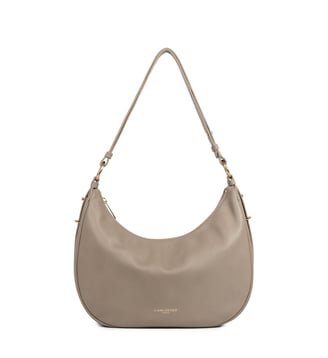 Grand sac besace Donna Aria en cuir - Lancaster - Mastic