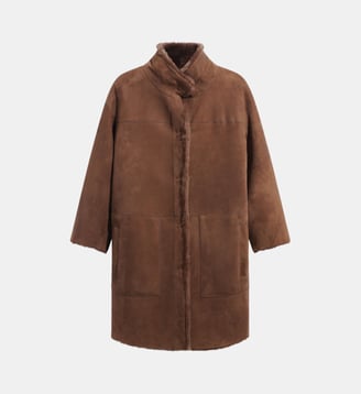 Manteau en peau lainée à col montant - FAY Gerard Darel