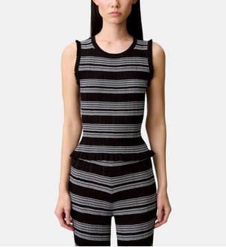 Top rayé maille volantée - Claudie Pierlot - Bicolore