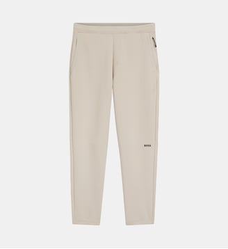 Bas de survêtement en coton mélangé à graphique réfléchissant - BOSS - Beige