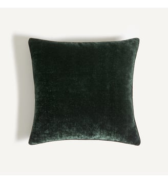 Coussin en panne de velours - AM.PM - Vert tourmaline